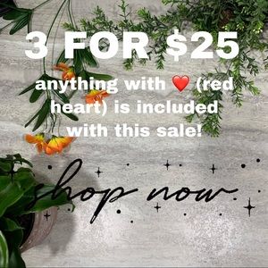 POSHMARK BUNDLE SALE 3 FOR $25!